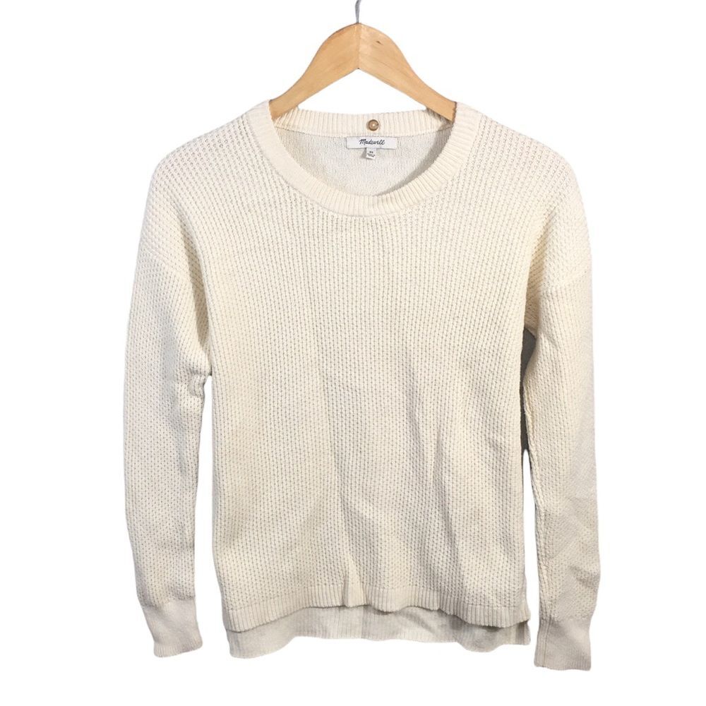 C11 Women’s MADEWELL Brand Trendy Knit Crew Neck Hi Low Sweater XS
